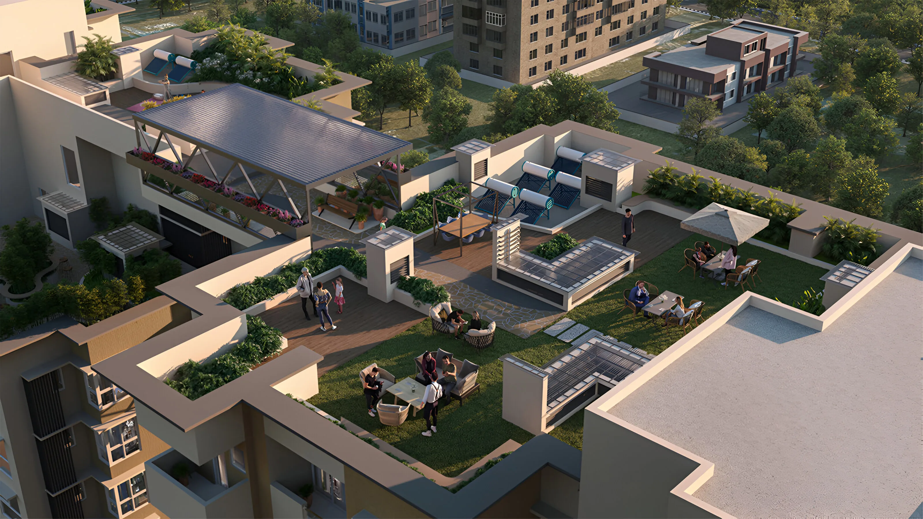 Tvs Emerald Isle Of Tree Apartments in North Bangalore 14th-Floor-Tower-A-B-Terrace